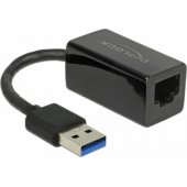 DeLOCK USB 3.1 with USB A St> RJ45 Bu black - 10/ 100/ 1000 Mbps compact