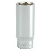 Pailginta šešiakampė galvutė, CrV, 1/ 2" 24mm L-76mm