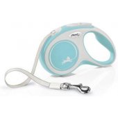 Flexi automatinis pavadėlis New Comfort S, juosta 5 m, šviesiai mėlynas