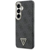 PU Leather 4G Strass Triangle Logo Gold Frame Case Galaxy S26 Black