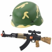 Military Set Military Rifle Sound Helmet with Rubber Band