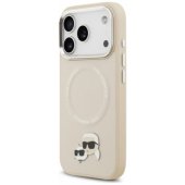 Karl & Choupette Pins MagSafe Case iPhone 17 Pro Beige