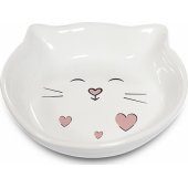 Yarro International Miska ceramiczna "Biały kot" 14x14 cm