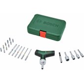 Bosch Powertools bit ratchet screwdriver T-handle with bit set, 22 pie
