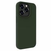 Premium MagSafe švelnaus paviršiaus silikoninis dėklas, skirtas iPhone 15 Pro Max, alyvuogių spalvos