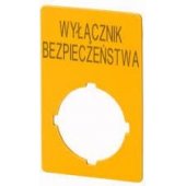 Eaton descriptive signboard 33x50mm yellow SECURITY SWITCH (167636)