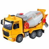 Construction Truck Concrete Mixer Rotating Drum Lights Sounds