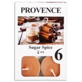 „Sugar Spice“ arbatinės žvakutės, 6 vnt.