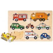_8292923 Goki 57996 formų dėlionė, 8 dalys, transporto priemonės