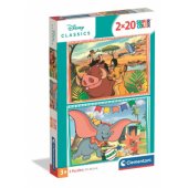 Puzzle 2x20 Super Color DISNEY CLASSIC LION KING & DUMBO | Clementoni