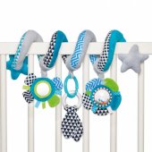 _7065291 CANPOL BABIES interaktyvus lovytės / vežimėlio žaislas Zig Zag, 68-063_blu