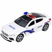 Police Car Opening Doors Motorized Lights Sounds White