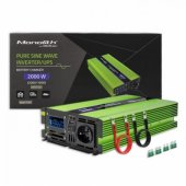 Qoltec Monolith power adapter/ inverter Auto 2000 W Green