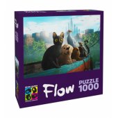 Brain Games FLOW Puzzle 1000 - Cat Dog Capibara Bird Lemu
