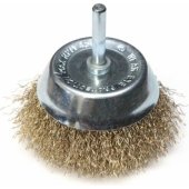 Dedra 75mm brass butt wire brush with shank (F32