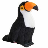 Plush Toy Mascot Cuddly Toucan Bird Black and White 30cm