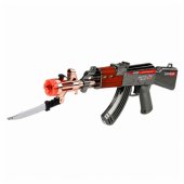 AK47 Rifle Battery Operated Weapon Prop Knife Smoke Effect Lights Soun