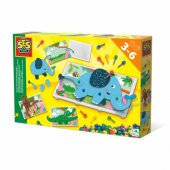 _7037938 SES Mosaic board with pins - animal puzzles