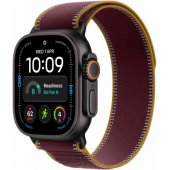 49mm Burgundy Trail Loop Black Titanium Finish M/ L