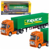 Truck Semi-trailer Container Metal Huina Green 1:50