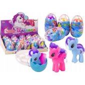 Unicorn Figurine in an Egg Colorful Comb Magic Egg Mix