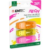 USB2.0 C410 32GB Neon 3 vnt.