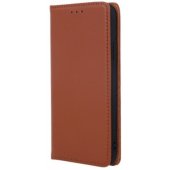 „Genuine Leather“ knyginis dėklas Xiaomi Redmi 12C, rudas