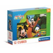 Puzzle 12 Cube Blocks DISNEY MICKEY MOUSE CLUBHOUSE Clementoni 41348