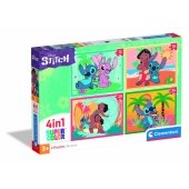 Puzzle 4-in-1 Super Color DISNEY STITCH | Clementoni 21745 | 6+
