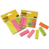 3M popierinės indeksavimo žymeklių juostelės 3M Post-It neoninės, 5 spalvų × 100 vnt. (