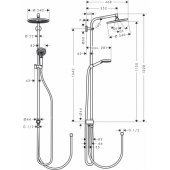 Shower system with diverter Crometta S 240 1jet Reno/ Crometta Vario, E