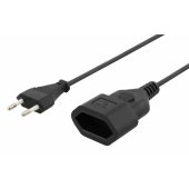 Power cable CEE 7/ 16 IEC 60906 1m Black