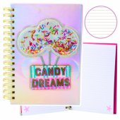 Candy Dreams holografinis A5 linijomis sąsiuvinis, 70 lapų