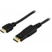 Cable HDMI DisplayPort 1.2 4K 30Hz 2m Black