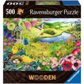 Ravensburger medinė dėlionė Wild Garden (505 detalės)