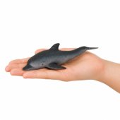 Rubber Sea Dolphin Figurine Soft Realistic TPR Dark Gray 17.5 cm