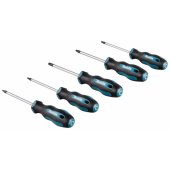 Makita screwdriver set E-10534, 5 pieces (black/ blue, ergonomic, rubbe