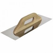 Dedra nerūdijančiojo plieno lyginimo mentelė 380x130mm su buko medienos rankena - 15B001