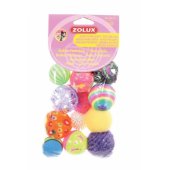 Zolux kačių žaislai – 10 skirtingų žaislų rinkinys, 4 cm