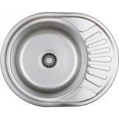 Steiner JIM 216 Steinsteel satininė kriauklė su 1 dubeniu ir sifonu w/ .