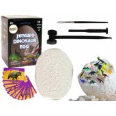 Archeologinių kasinėjimų rinkinys, didžiulis kiaušinis, 12 dinozaurų figūrėlių