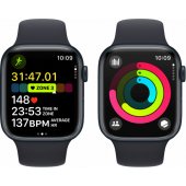 Watch Series 9 Cellular 45 mm nakties juodumo/ nakties juodumo sportinė apyrankė - M/ L