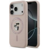 "Liquid Silicone Karl and Choupette MagSafe iPhone 17 Pro" Pink