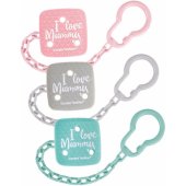 Soother Holder I LOVE MUMMY 2/ 434 Pink