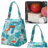 Thermal Insulating Breakfast Bag Lunch Bag Leaves Flamingos 25cm