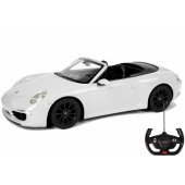 Porsche 911 Carrera S nuotoliniu būdu valdoma RC mašina Rastar, balta, 1:12