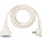 Extension cable with flat plug CEE 7/ 4 3m white