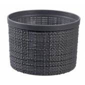 Basket Jute Grey 2L 17x13cm