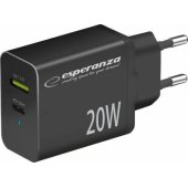 EZC105K 20W USB-C + USB-A Black