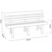 Olimpia 150x53x77cm smėlio spalvos